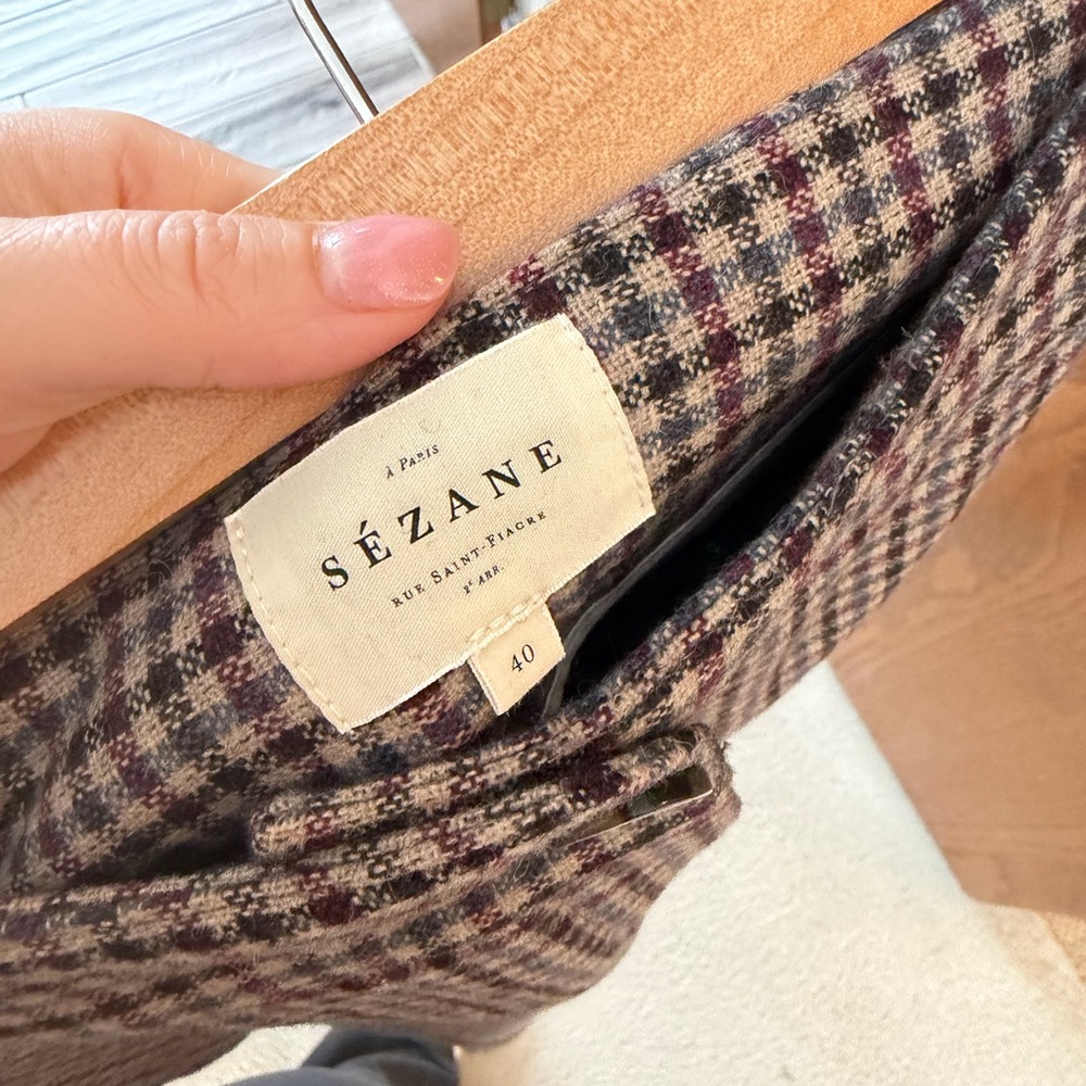 Sezane Damon Trousers in Houndstooth - Picture 4 of 5